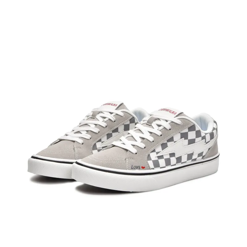 CHERRY&KALIKA Wear resistant, Lightweight, Breathable, And Non slip. Low Top Skateboard Shoes Men's Gray-1