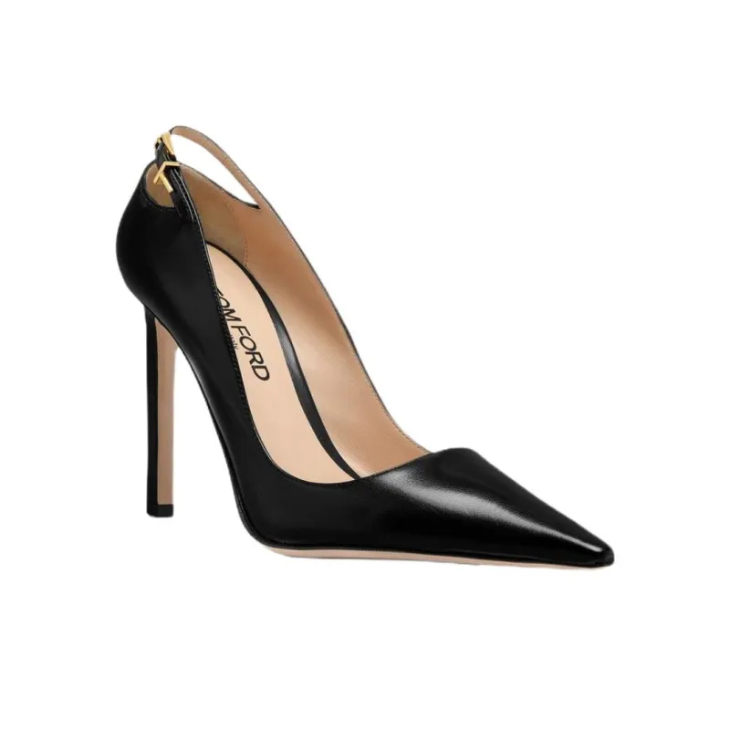 TF Angelina Slim Heel High Heels 10.5cm Women's Black-2