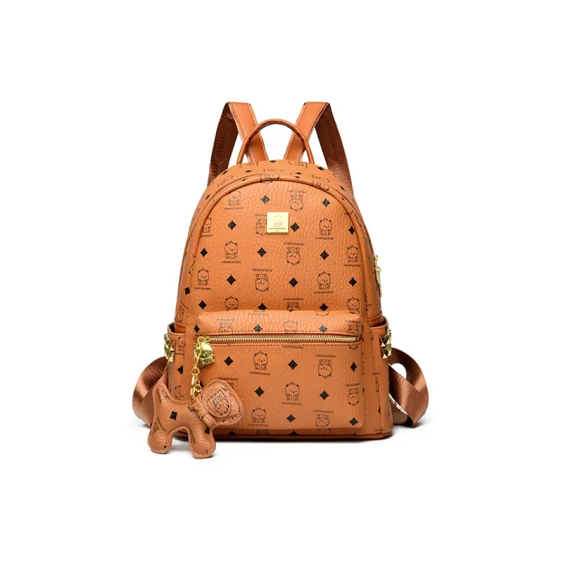 Versman PU Backpack Regular Women's Yellow/White/Pink/Black-0