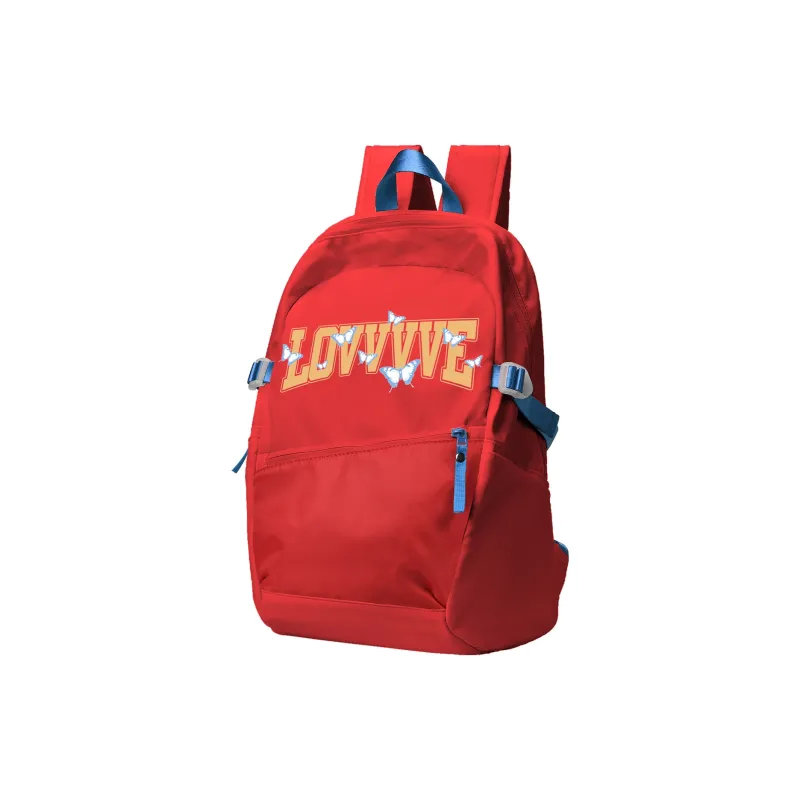 DRACONITE Embroidery Student Backpack Regular Unisex Blue White Color Blocking-36