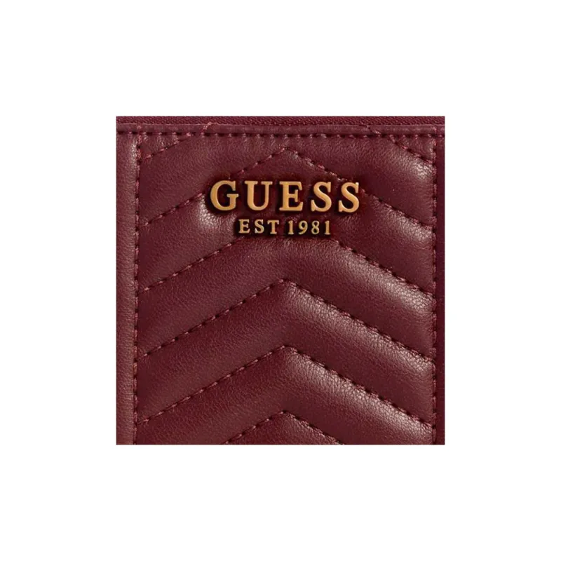 GUESS Artificial Leather Wallet Small Size Women's Burgundy Red-4