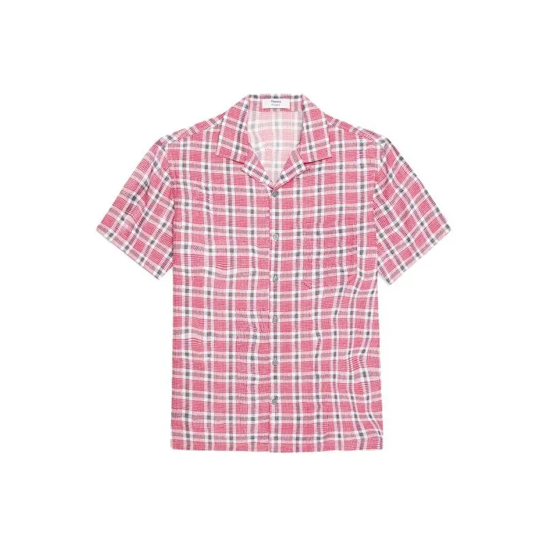 THEORY Designer Co authored Collection Shirts Men Mixed Red-0