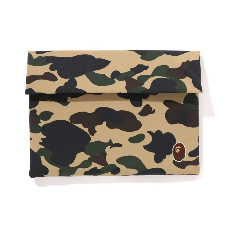 A BATHING APE Fabric Laptop Bag Men's Green/Yellow-4