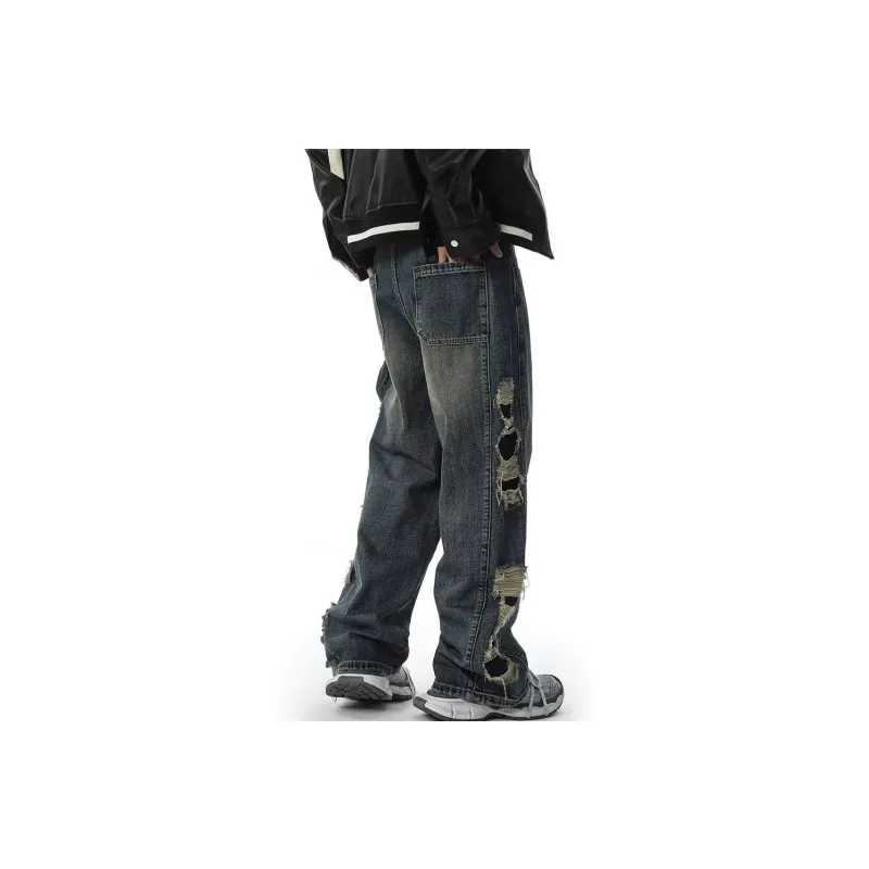 PAINT STAIN Jeans Unisex Blue-6