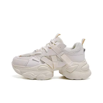 Mulinsen Slip Resistant, Abrasion Resistant, Breathable, Lightweight Low Top Chunky Sneakers Women's
