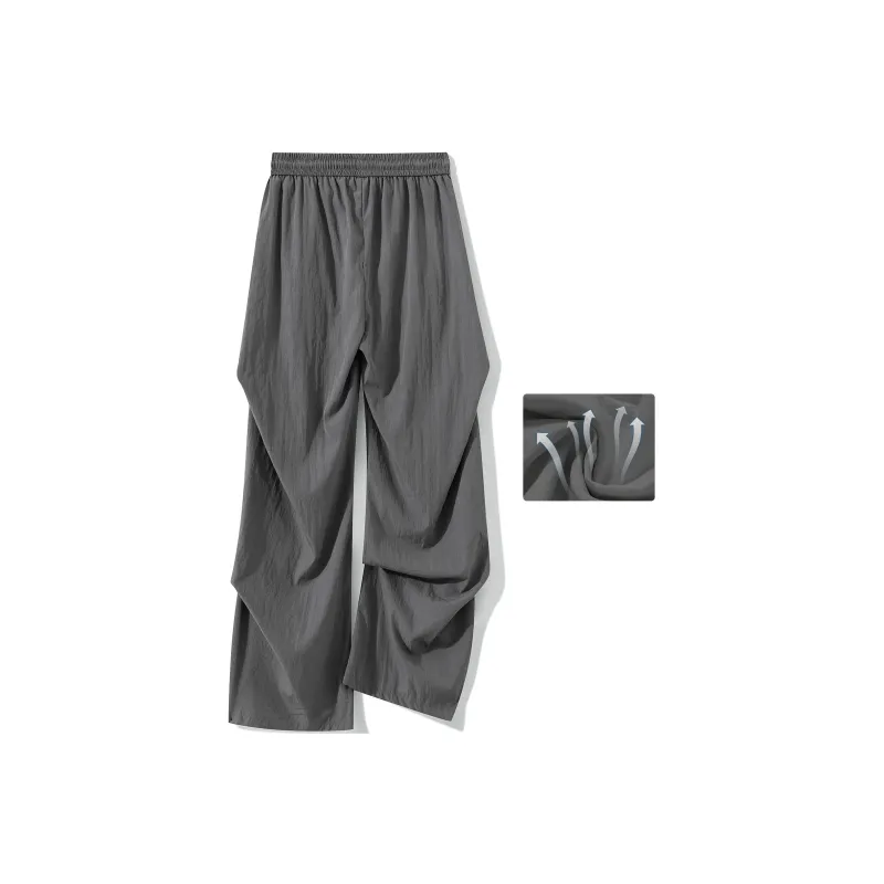 SOIE Cargo Pants Unisex Pink [Summer Cool Ice Silk Material]-15