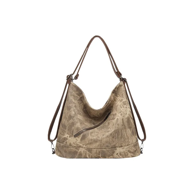 Yalu PU Shoulder Bag Women's Blue/Desert Brown/Jasper-4