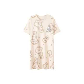 FENTENGCARE Nightgown Women's Apricot