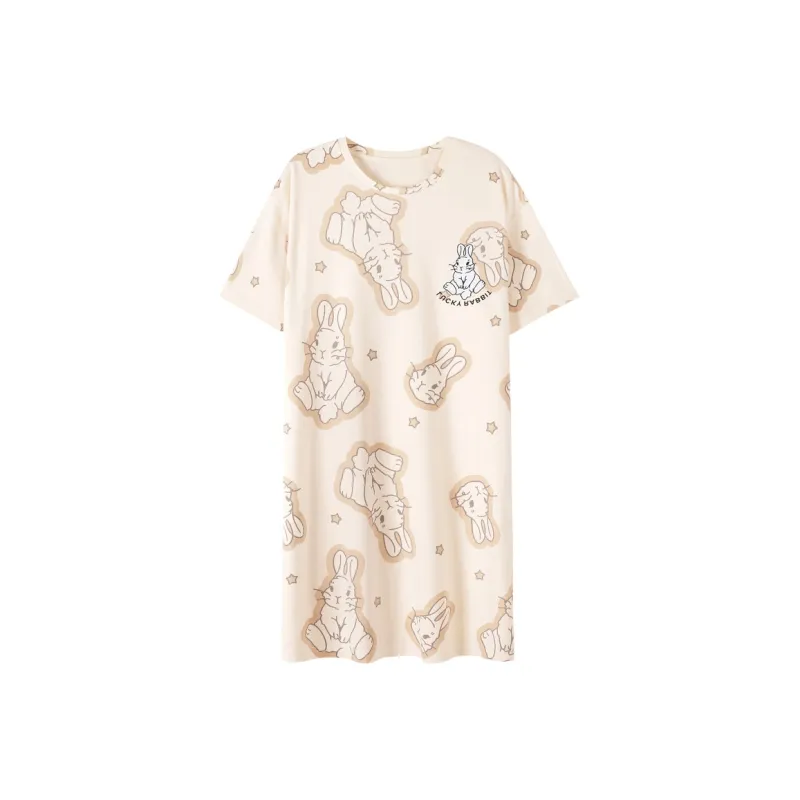 FENTENGCARE Nightgown Women's Apricot-0