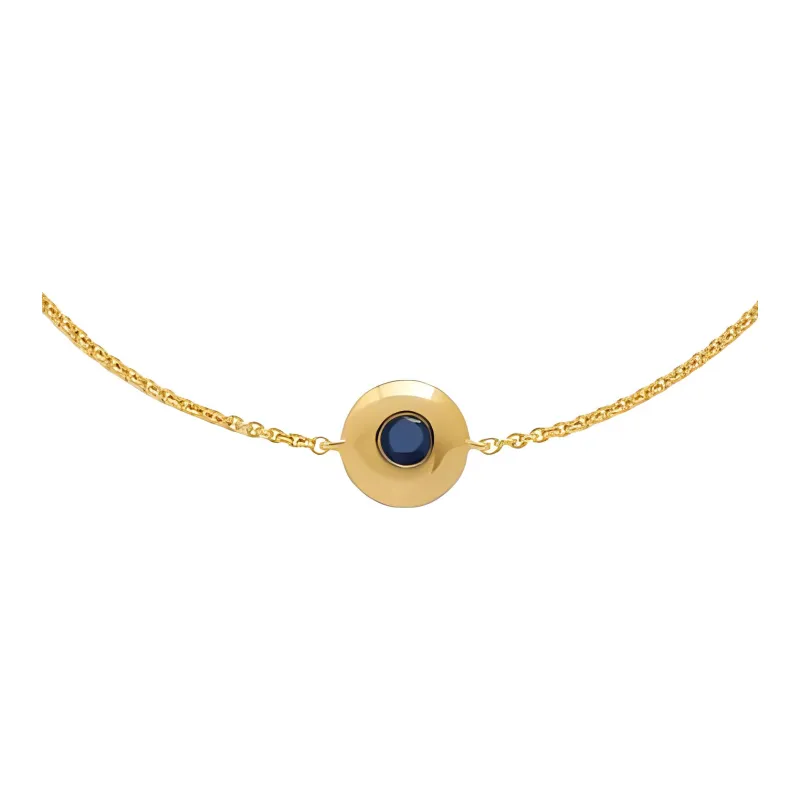 Monica Vinader 18kt Yellow Gold Vermeil September Birthstone Bracelet-2