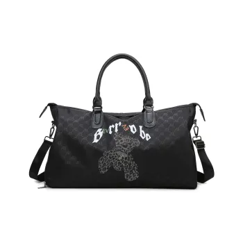 Land Gulls Oxford Wet/Dry Separation, Independent Shoe Compartment Gym Bag Large Size Unisex Bear/Rabbit/Letter