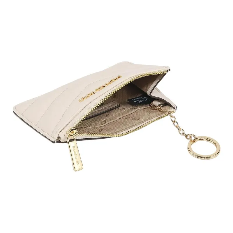 MICHAEL KORS Jet Set Travel Polyurethane Coin Purse Women's Milk White-4