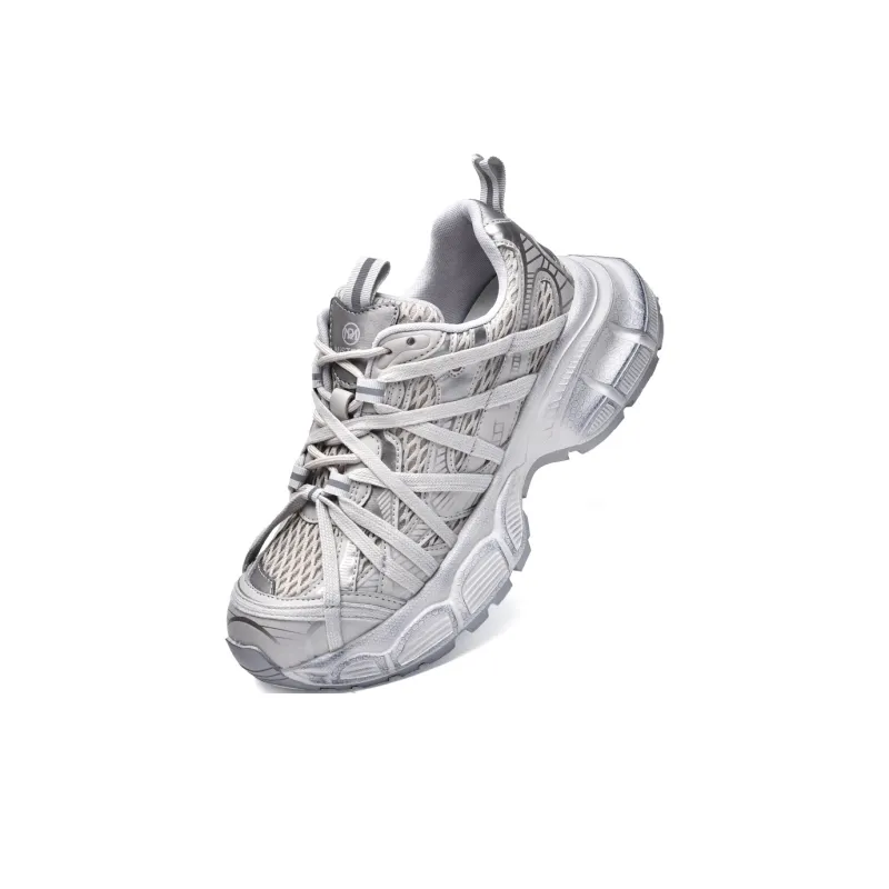MISTERY Breathable And Lightweight Low Top Chunky Sneakers Women's-3