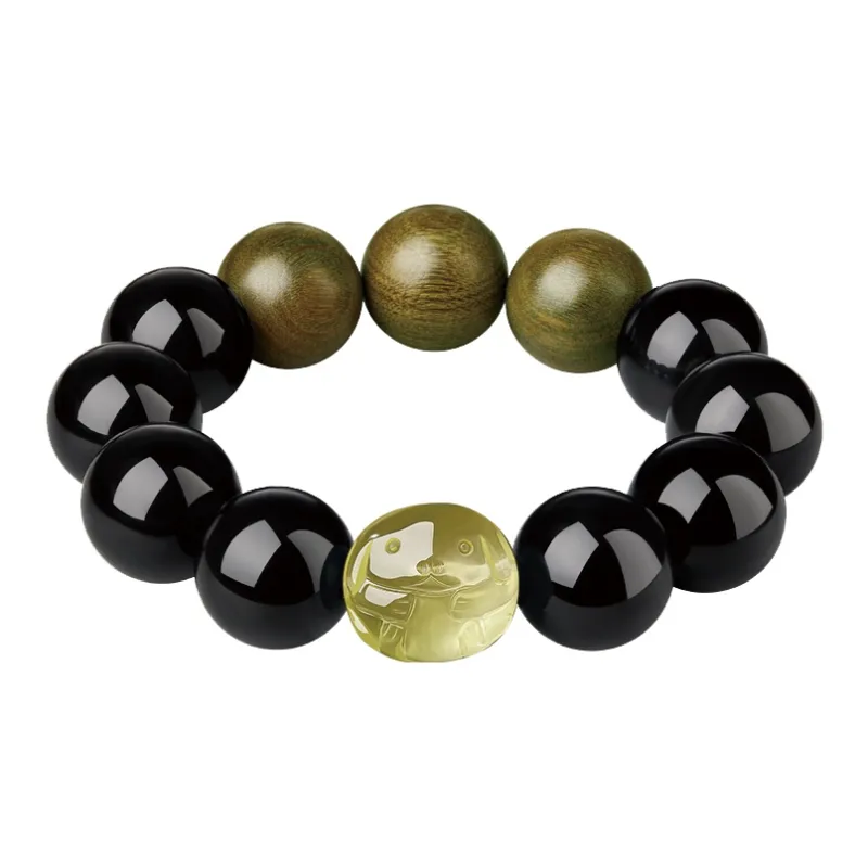 Yi Mingju Obsidian Bracelets Men's-14