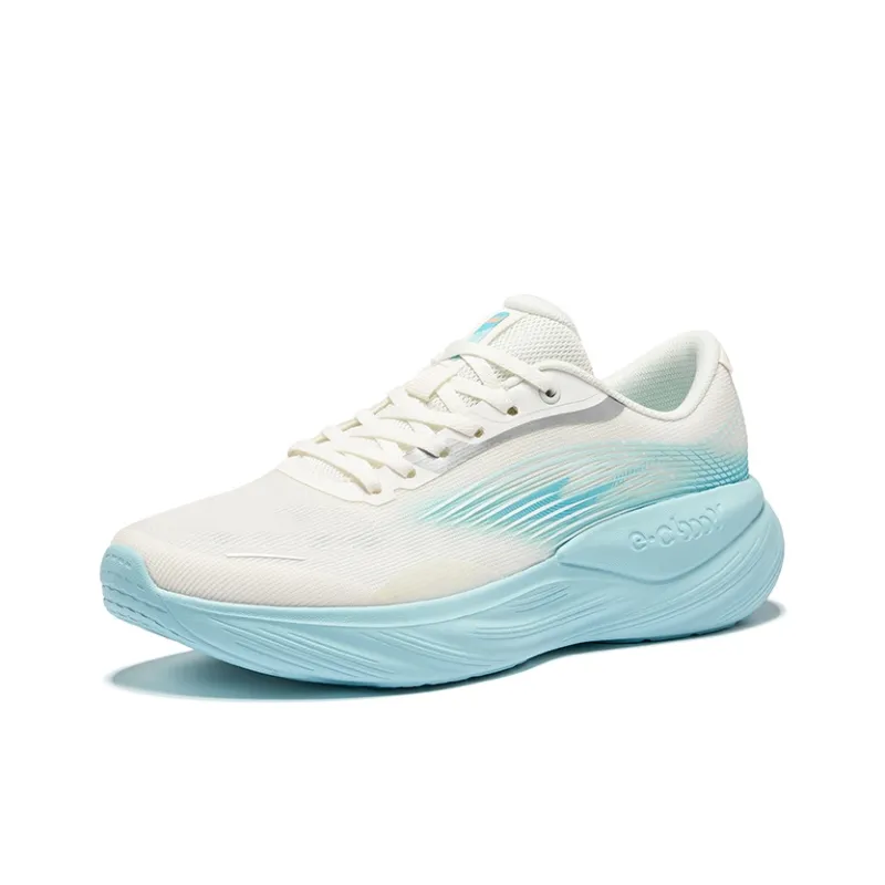 Erke Cushioning, Breathable, And Resilient Design Low Top City Commute Running Shoes Men's Microcrystal White Lake Blue-2