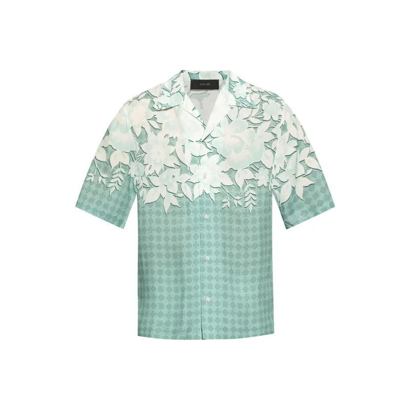 AMIRI Short Sleeved Floral Printed Shirt-0