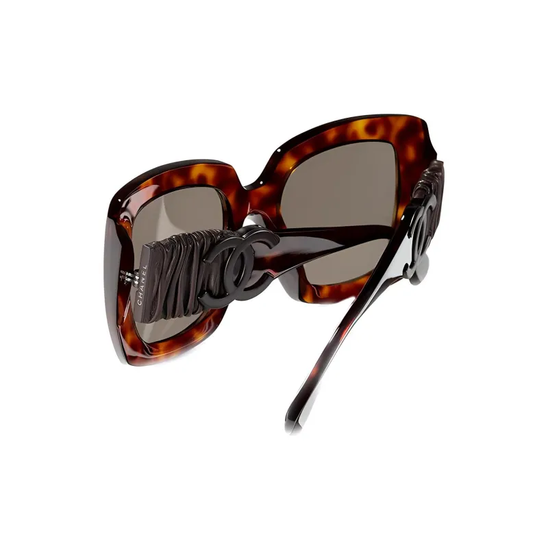 CHANEL Plate Frame Square Sunglass Unisex-3