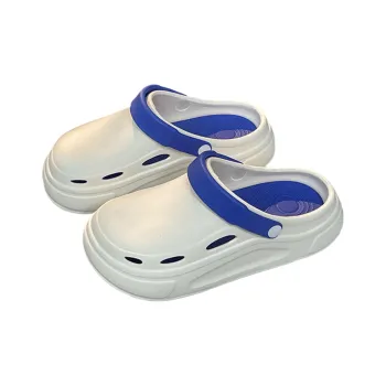 Gentle Welcome Closed Toe Klein Blue Clogs Home Slippers Individual Platform Water Crossing