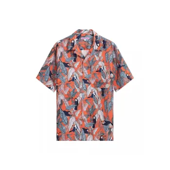 COTON DOUX Shirts Men Orange Red