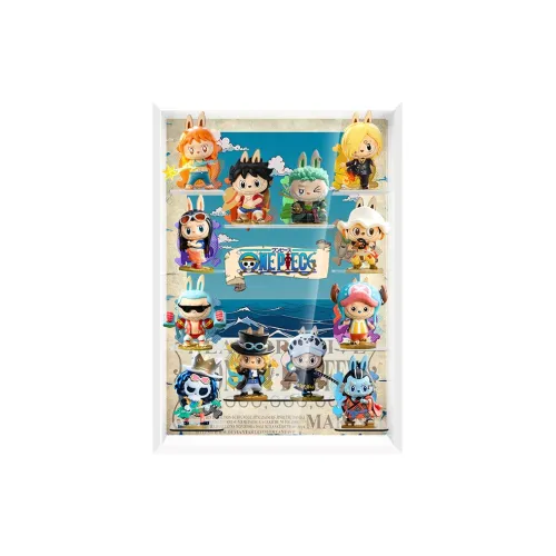 LIGHT YOUR BRICKS Compatibility Pop Mart Labubu One Piece Collection Display Case Model Accessories