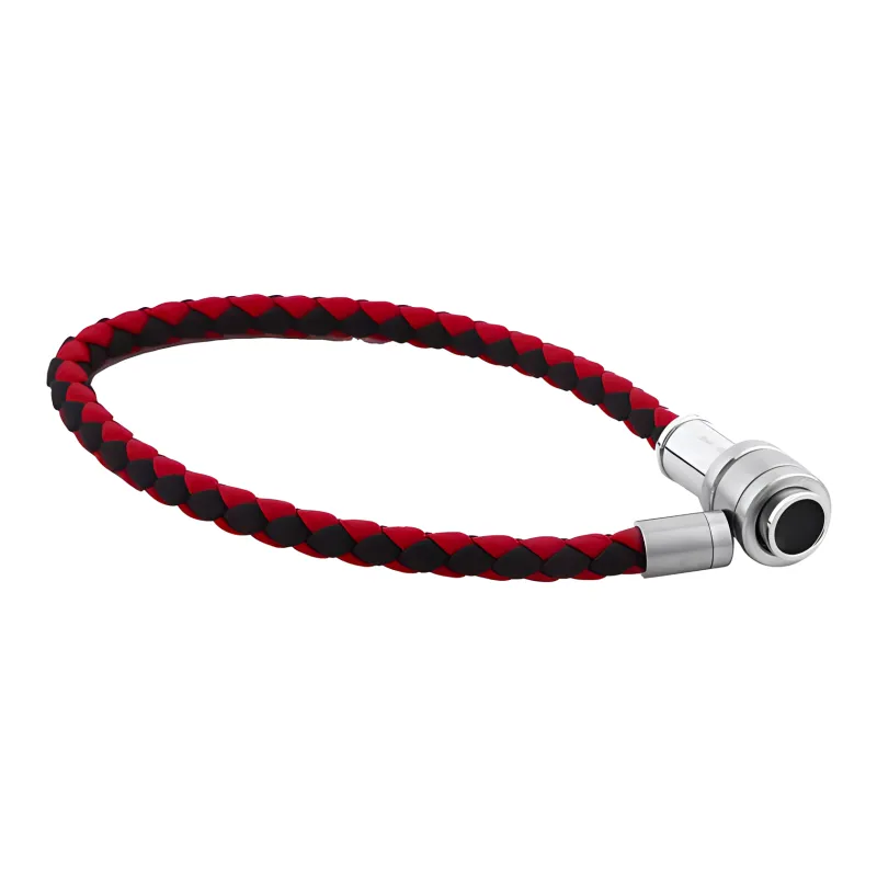 MONTBLANC Leather Wristbands Men's Red-2