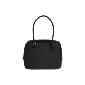 HERMES Mysore Goat Skin Tote Bag, Shopping Bag, Handbag Mini Women's 89 Noir Black