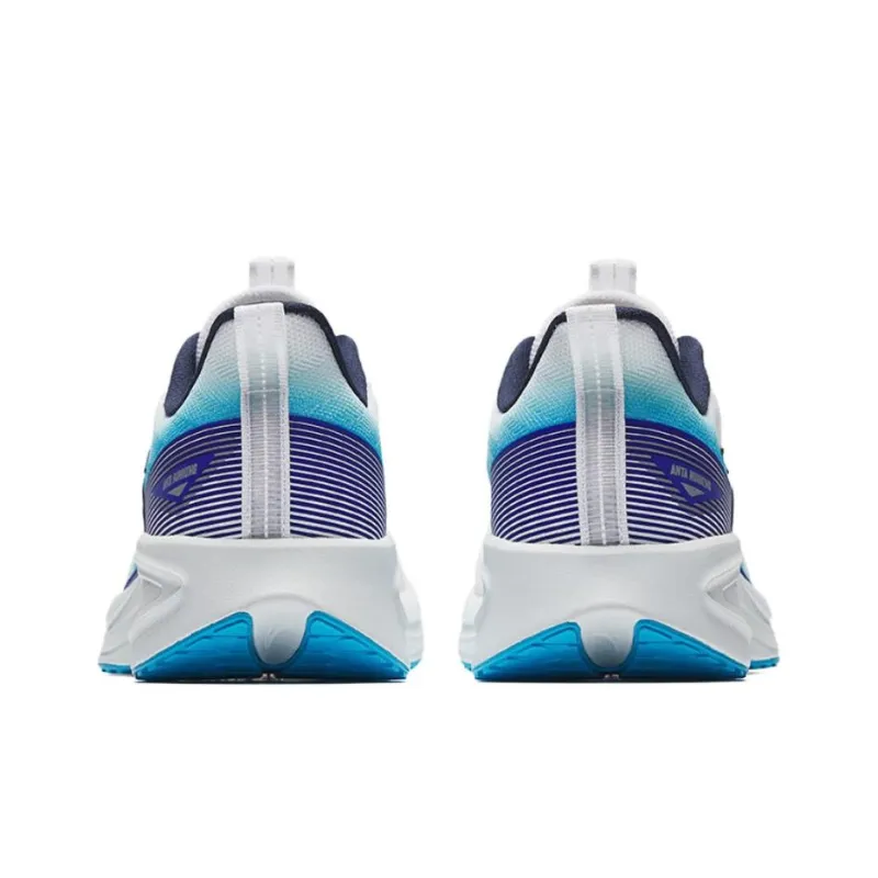 CHAOJIANTA Anti Slip Wear Resistant Low Top Casual Running Shoes Men's White Blue-3