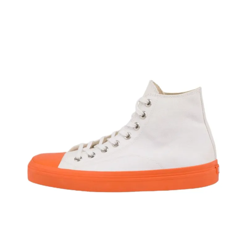 MOSCHINO High Top Canvas Shoes Men's White-0