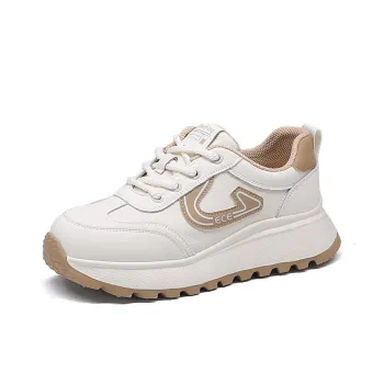 Spider King Low Top Casual Shoes Women's Beige Apricot