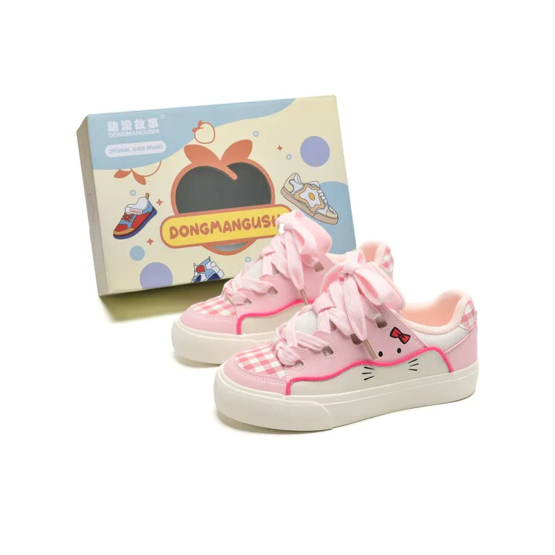 Anime Story Slip Resistant, Abrasion Resistant, Lightweight, Breathable Low Top Skateboard Shoes Women's-6