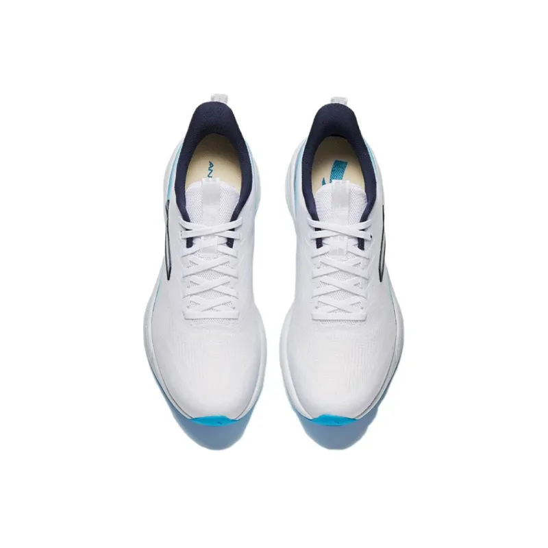 CHAOJIANTA Anti Slip Wear Resistant Low Top Casual Running Shoes Men's White Blue-2