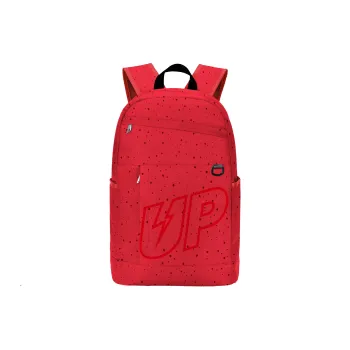 TURN UP Polyester Backpack Unisex Red