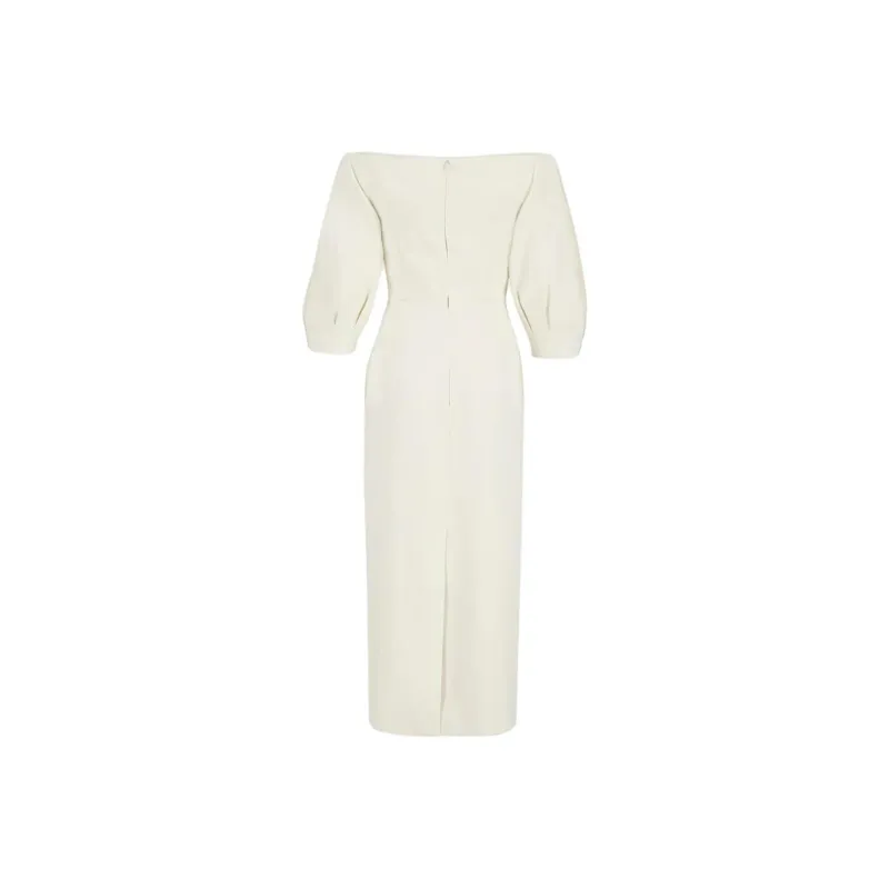 GABRIELA HEARST Short Sleeved Dress Women's Cream-1