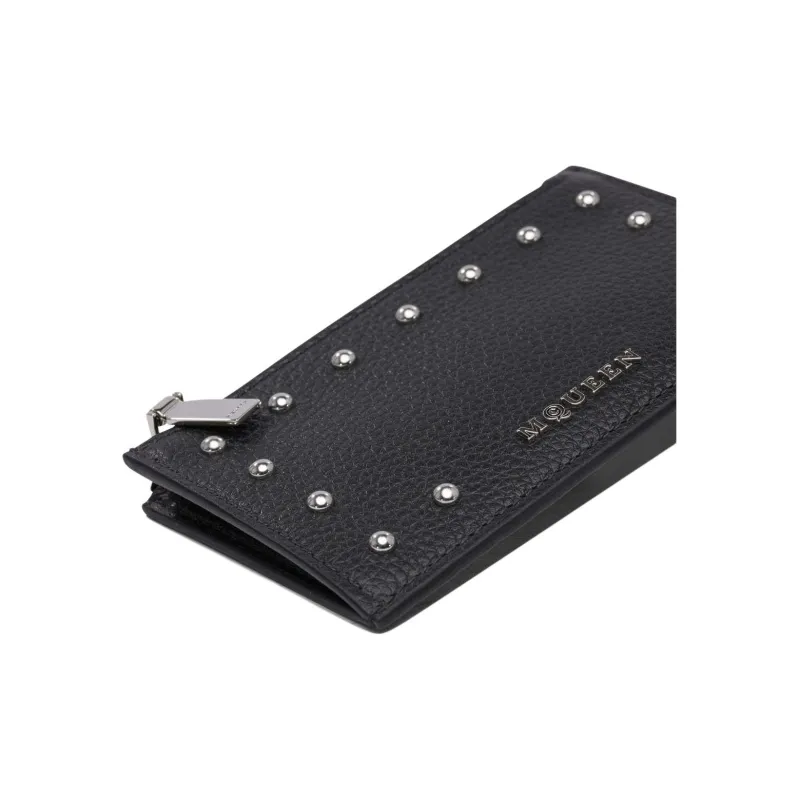 Alexander McQueen Leather Wallet Women's Black-4