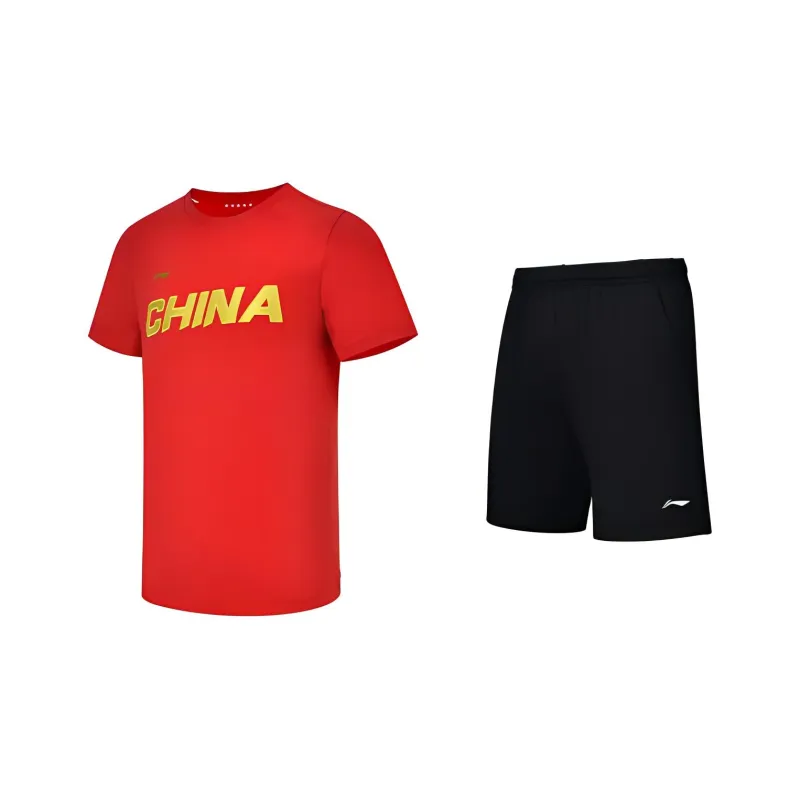 LiNing Casual Sportswear Unisex Red Black-1