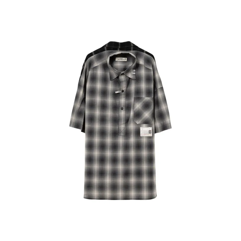 Maison Mihara Yasuhiro Double Layered Check Shirt-1