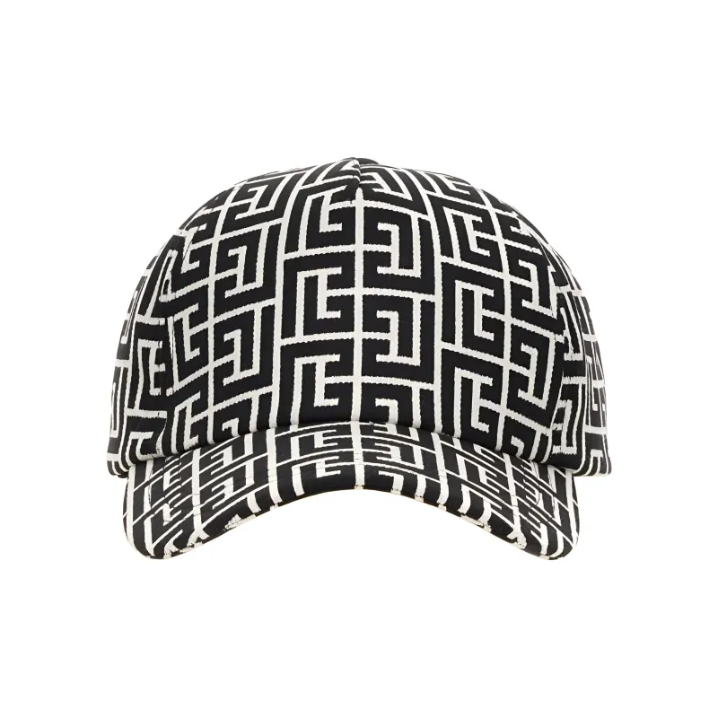 BALMAIN Monogam Jacquard Wool Cap-0