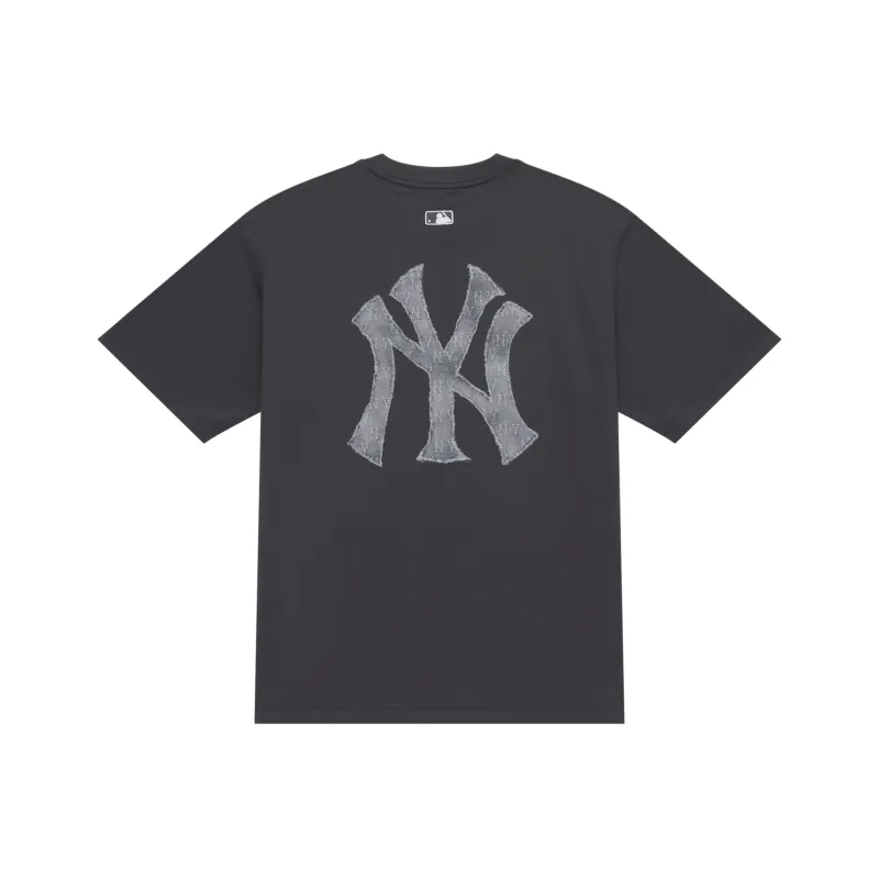MLB MONOGRAM Collection New York Yankees SS25 T Shirt Unisex Charcoal Gray-0