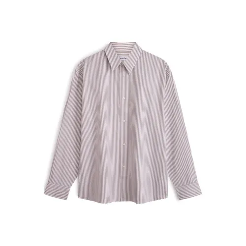 CALVIN KLEIN Simple Collection Shirt Unisex Brown White Stripes