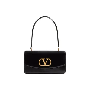 Valentino Cow Leather Handbag Women's Black