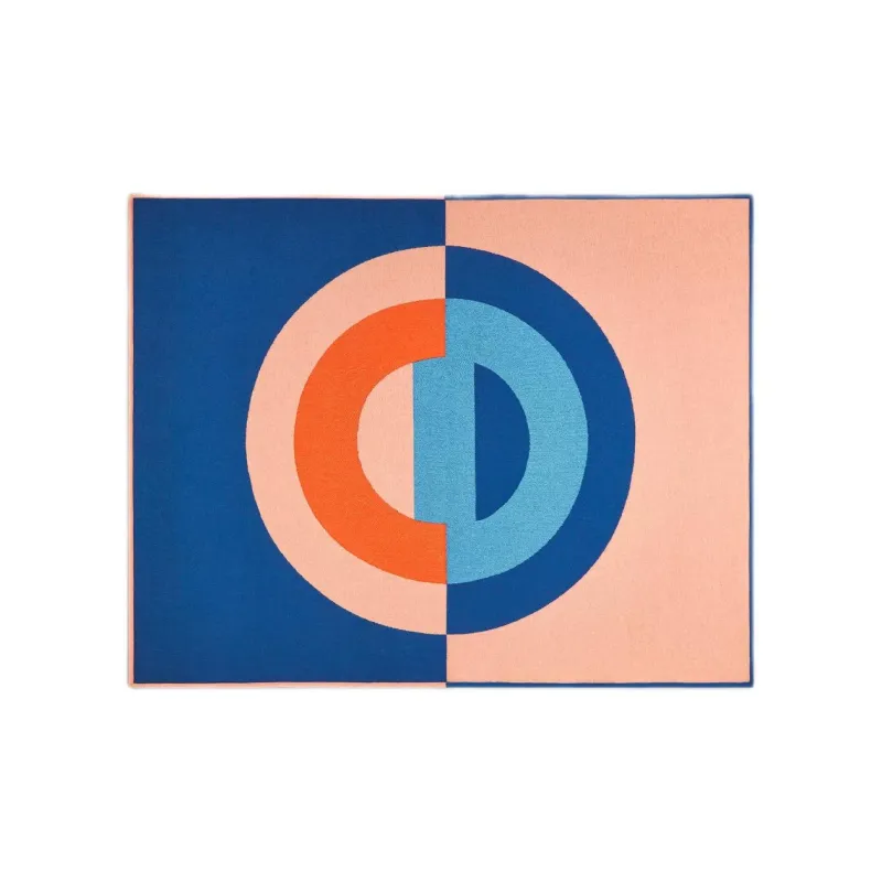 DIOR Cashmere Knit Scarves Women's Orange Blue-0