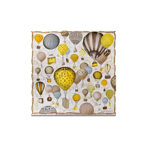 LOUIS VUITTON Silk Scarves Women's Yellow