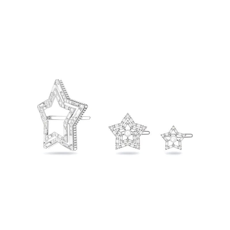 Swarovski Stella Hair Clips Women's Silver-1