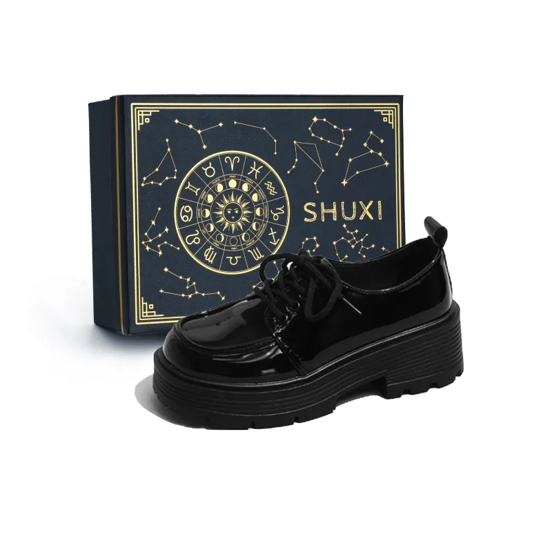 SHUXI Loafers Women's Black-7