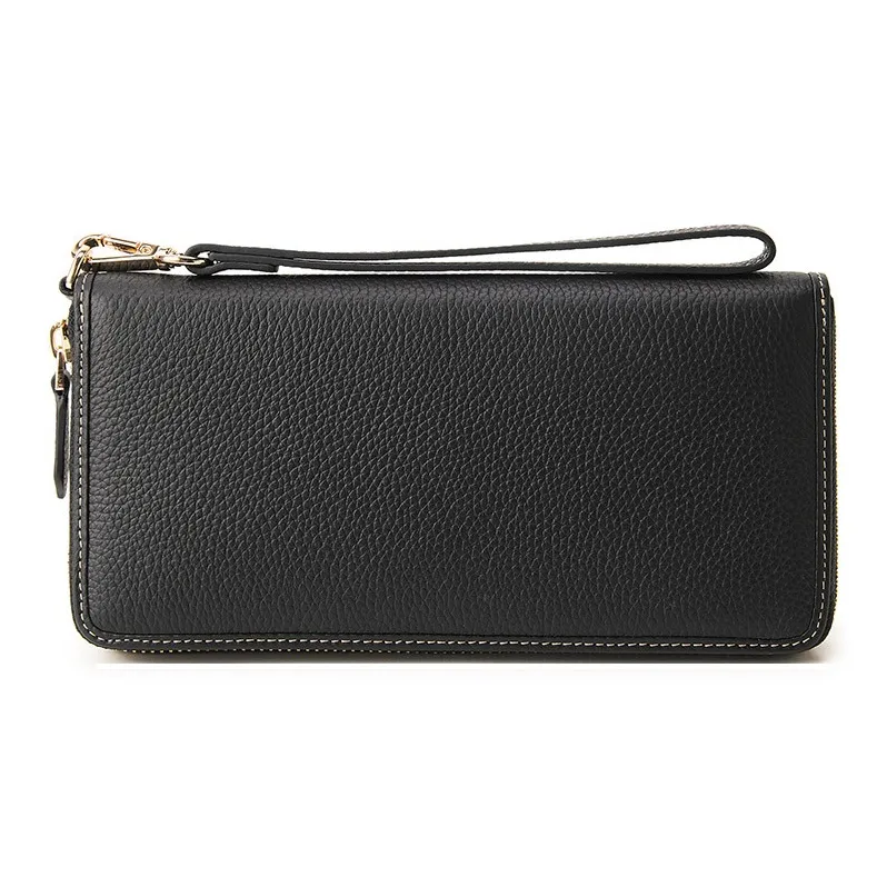 PIERRE CARDIN Cow Leather Clutch Women's Black-3