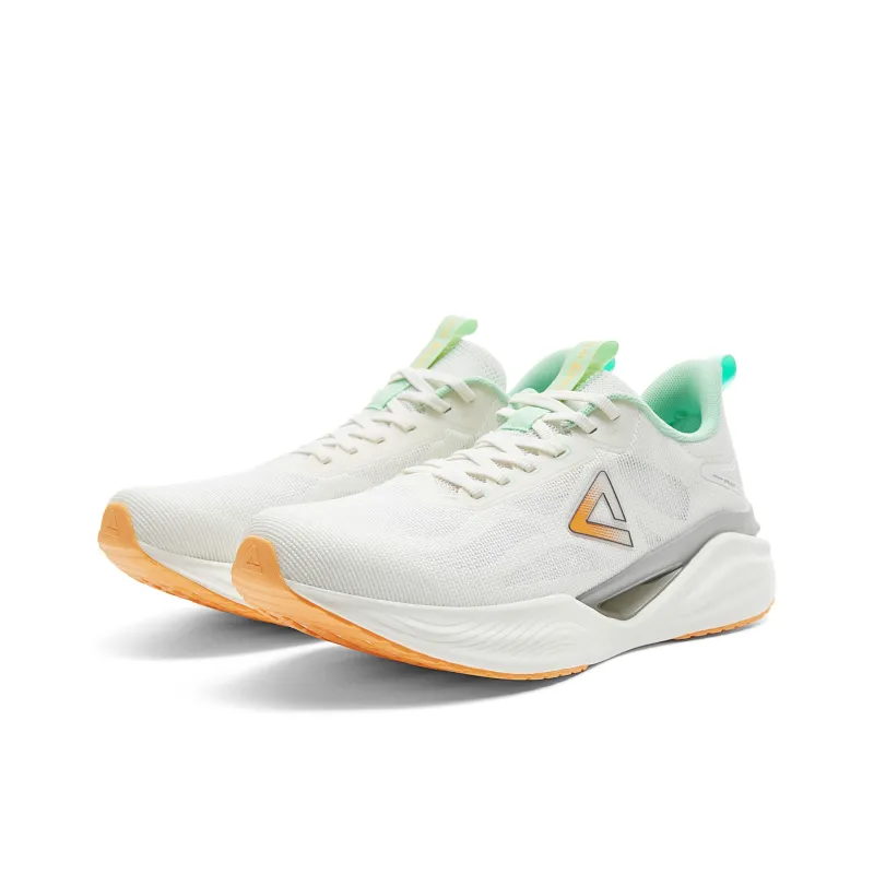 PEAK Lightweight Rebound Anti Rollover Low Top Running Shoes Men's Ivory Green-2
