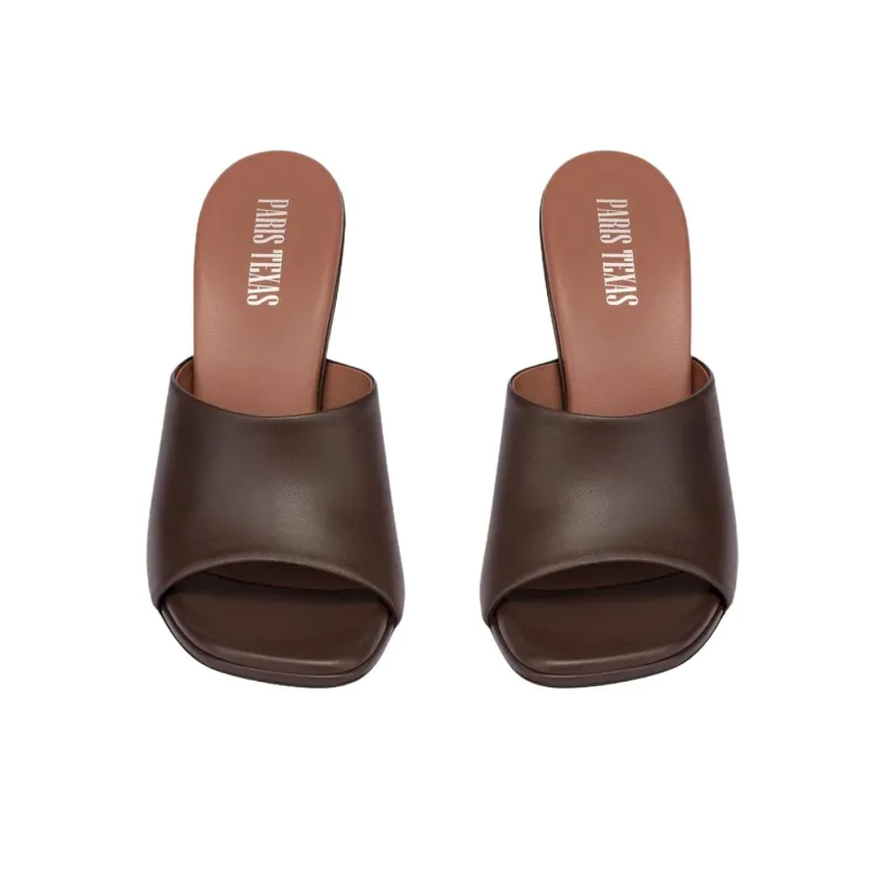 Paris Texas Slide Slippers 10cm Women's Umber-3