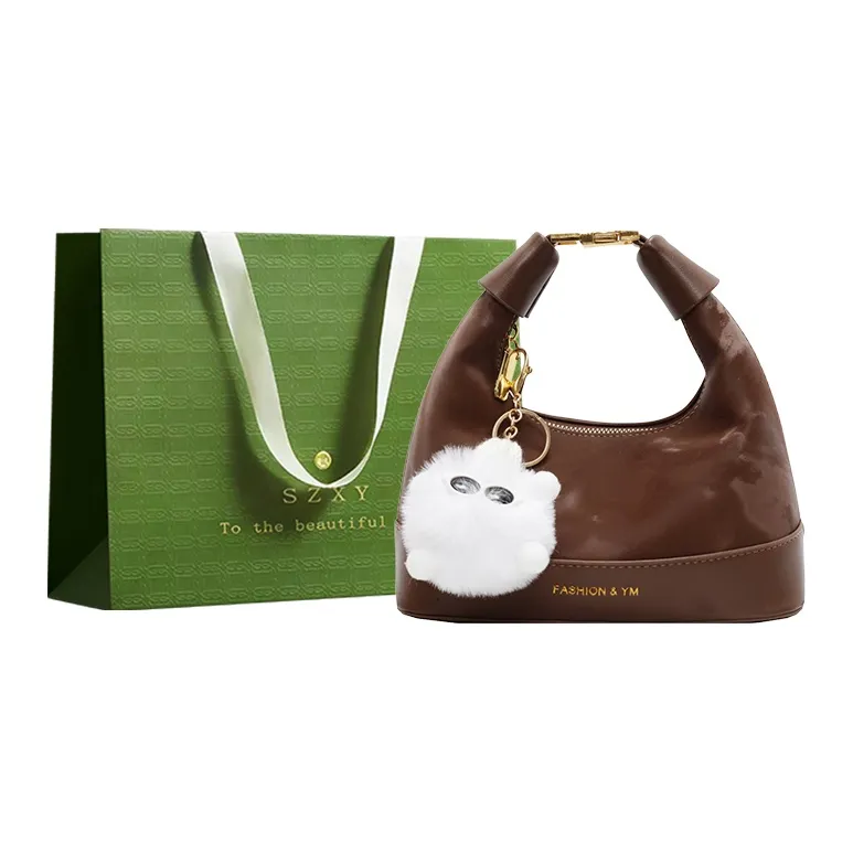 Three Ducklings PU Handbag Women's Ecru/Black/Pink/Brown-12