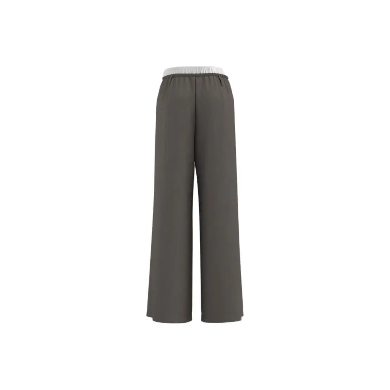 URBAN REVIVO Casual Pants Women's Khaki Brown-1
