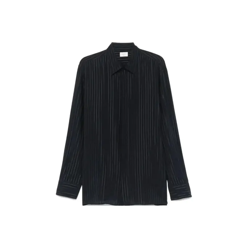 SAINT LAURENT Striped Silk Shirt-0